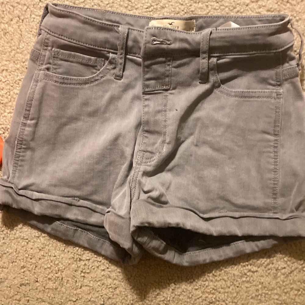 Grey hollister jean shorts